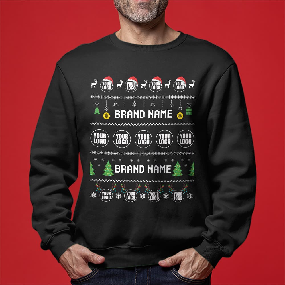 Brilliant Custom Logo And Name Ugly Christmas Sweatshirt 8