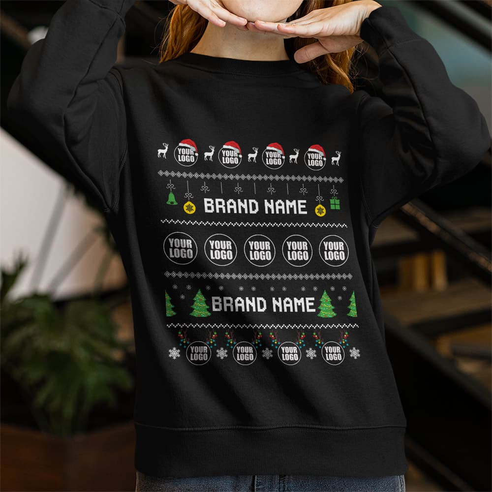 Brilliant Custom Logo And Name Ugly Christmas Sweatshirt 1