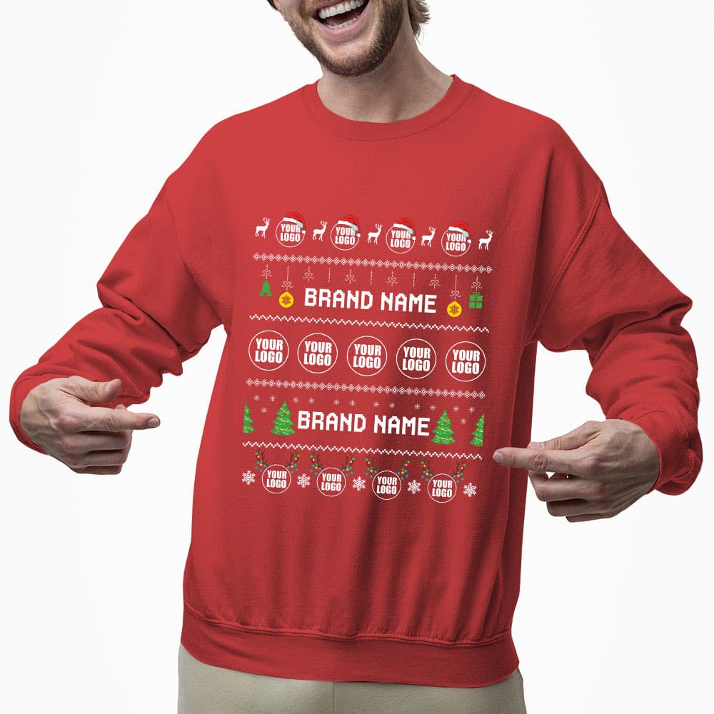 Brilliant Custom Logo And Name Ugly Christmas Sweatshirt 4