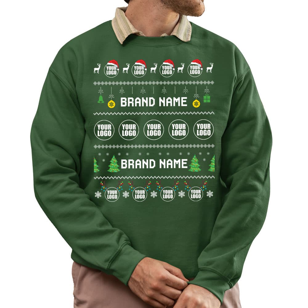 Brilliant Custom Logo And Name Ugly Christmas Sweatshirt 6