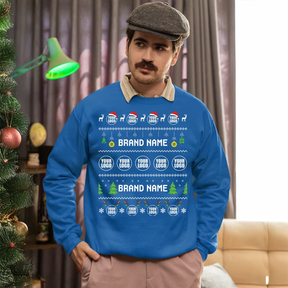 Brilliant Custom Logo And Name Ugly Christmas Sweatshirt 9
