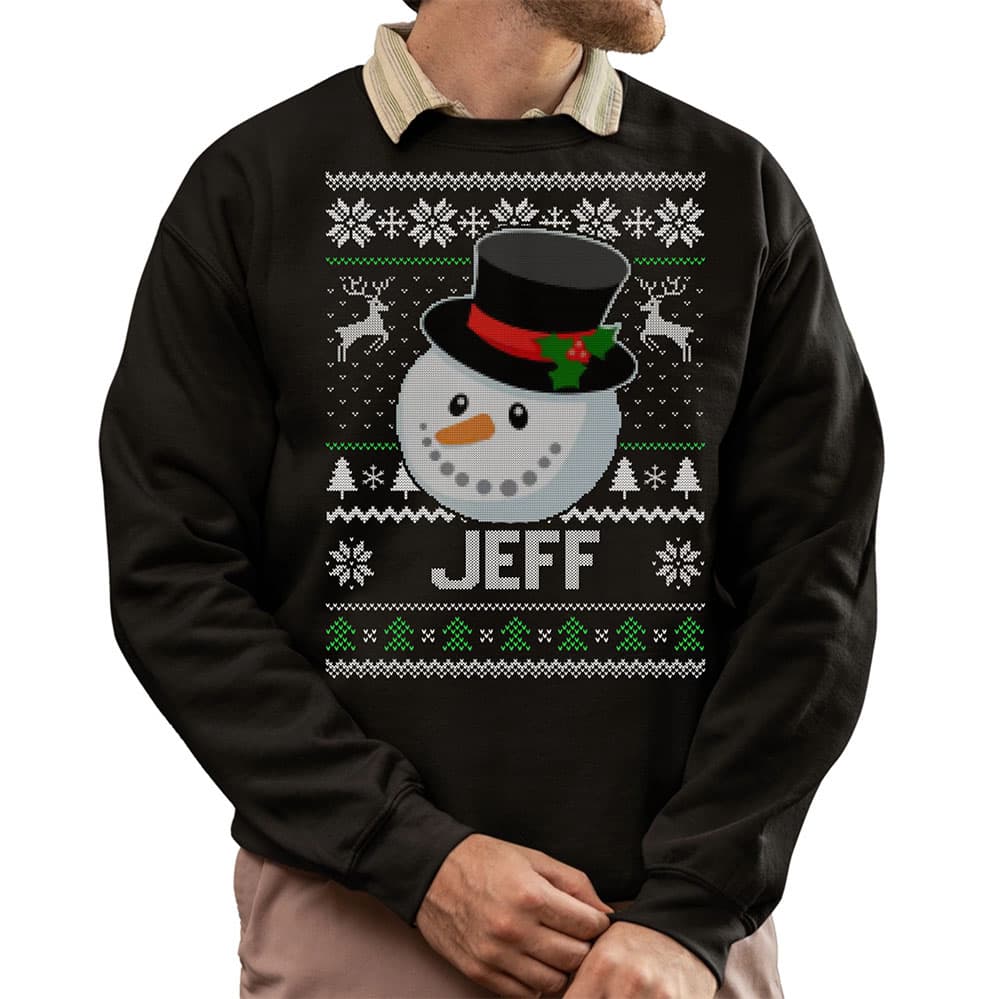 Custom Name Matching Family Ugly Christmas Sweatshirt 0