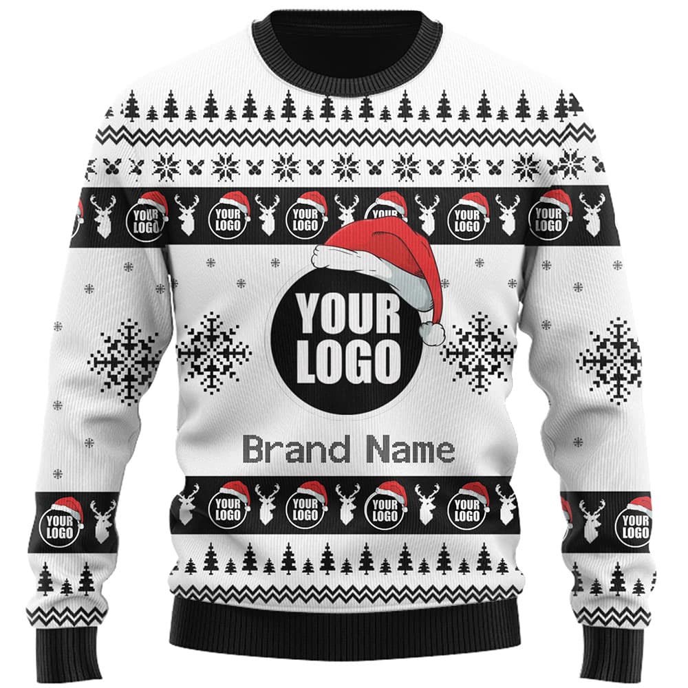 DIY Custom Logo Or Face Holiday Ugly Christmas Sweater 0