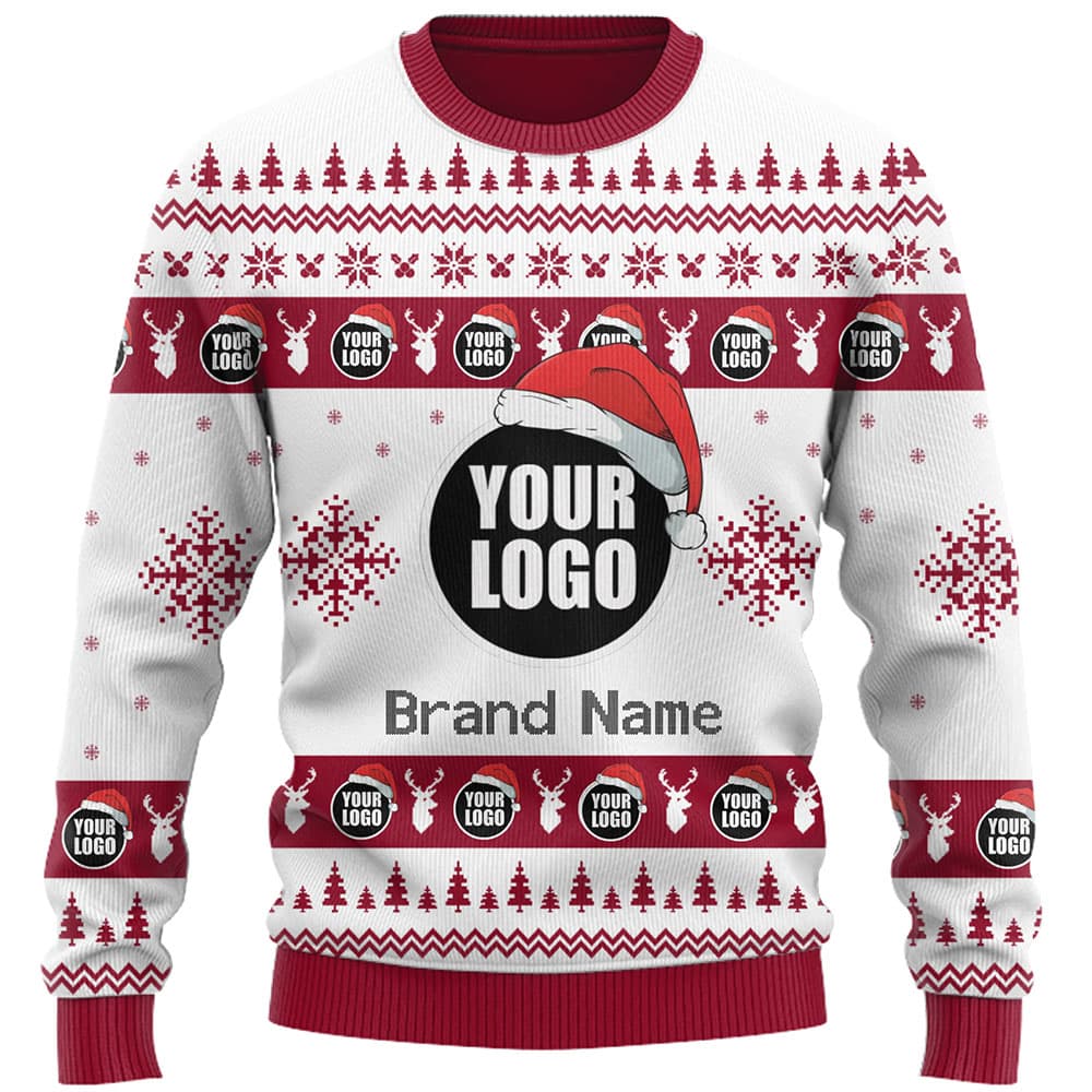 DIY Custom Logo Or Face Holiday Ugly Christmas Sweater 1