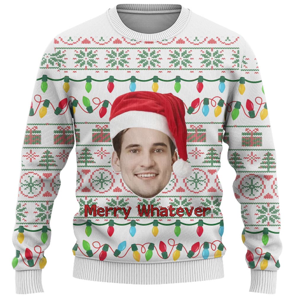 Funny Custom Face Or Logo Ugly Christmas Sweater 5