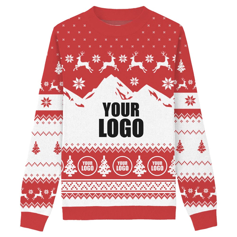 Custom Company Logo Knitted Ugly Christmas Sweater 7
